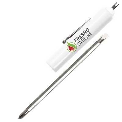 Jumbo Pocket Screwdriver Reversible Flat Blade + Valve St FC