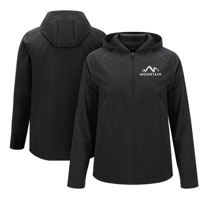 Men's Lightweight Half Zip Hooded Long Sleeve Jacket