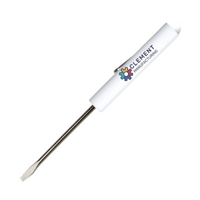 Pocket Screwdriver 1/8" Flat Tip Blade + Button Top FC